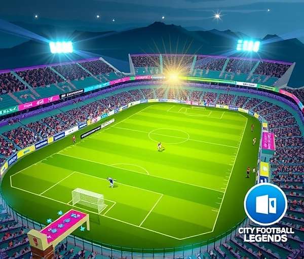 City Football Legends Diwali event screenshot with illuminated stadium