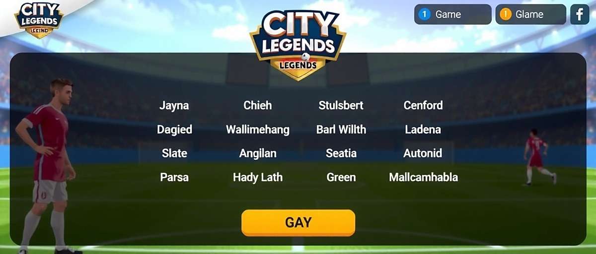 City Football Legends language selection screen showing various Indian languages